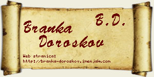 Branka Doroškov vizit kartica